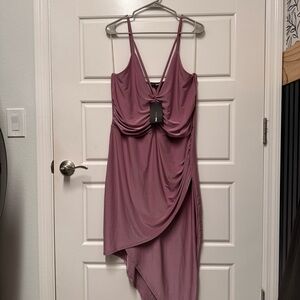NWT Fashion Nova Asymmetrical Mauve Dress